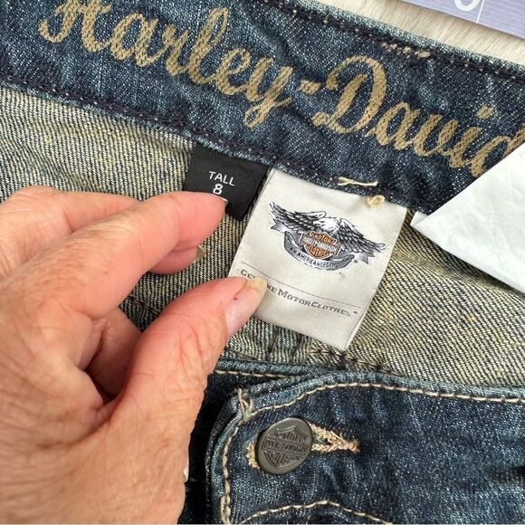 Harley-Davidson Blue Straight Leg Jeans Classic Denim - Picture 5 of 9